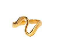 crayfomo Lady's Irregular Snake-shaped Ring, Adjustable Opening Geometric Ring, Unique Jewelry and Charming Accessory for Parties