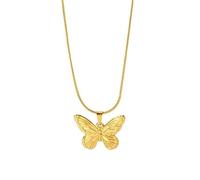 crayfomo Necklaces for Women 18K Gold Plated Necklaces Set Adjustable Pendant Necklace Butterfly Chain Necklaces Alloy Steel Necklace Chain Gold Necklaces for Women