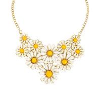 crayfomo Romance de primavera alrededor del cuello Fresh Daisy Necklace