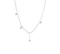 crayfomo Silver S925 Sterling Silver Teardrop Cubic Zirconia Pendant Necklace, Dainty Tassel Collarbone Chain for Women, Minimalist Sparkling Jewelry Accessory