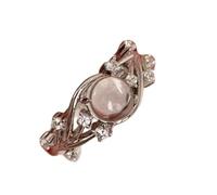 crayfomo Vine-Shaped Silver Ring White Moonlight Zircon Ring With Small Zircons Gentle And Cool Style Open Finger Jewelry For Women