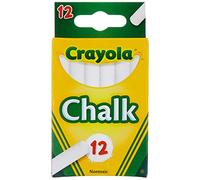 CRAYOLA, 1 paquete de 12 tizas, color blanco