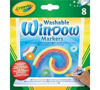 CRAYOLA - Juego de Rotuladores para Ventanas Lavables, 8 Colores Diferentes, para Decorar Superficies Espejadas, a Partir de 3 Años, 58-8165