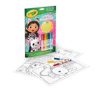 CRAYOLA, Álbum Actividades y Colorear Casa de Muñecas de Gabby, 32 Páginas para Colorear y 7 Minirrotuladores Lavables, 04-7024G