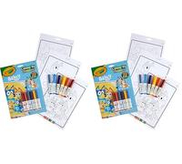 CRAYOLA - Álbum Colour by Number Bluey, 16 Páginas para Colorear y 6 Rotuladores, 04-2776G (Paquete de 2)