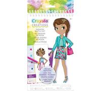 CRAYOLA Moderno Álbum Creations Moda, CREA Tus Propios diseños, Animal_Print, Multicolor, único (04-0476)