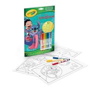 CRAYOLA - Álbum de Actividades y para Colorear Lilo&Stitch, 32 páginas para Colorear y 7 Mini rotuladores Lavables, 04-0865G