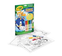 CRAYOLA - Álbum de Actividades y para Colorear Sonic, 32 páginas para Colorear y 7 Mini rotuladores Lavables, 04-0866G