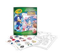 CRAYOLA, Álbum para Colorear con Pegatinas Sonic, 32 páginas y 4 Hojas de Pegatinas Incluidas, 04-0898G