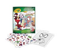 Crayola, Álbum para colorear con pegatinas Spidey, 32 páginas y 4 hojas de pegatinas incluidas, 04-0738