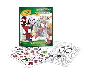 CRAYOLA, Álbum para Colorear con Pegatinas Spidey, 32 páginas y 4 Hojas de Pegatinas Incluidas, 04-0738