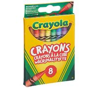 CRAYOLA - Ceras de Colores para Niños, Paquete de 8 Crayones, No Tóxico, Para la Escuela y el Ocio, Apto para Niños a Partir de 3 Años, 52-3008