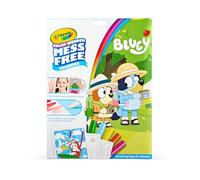 CRAYOLA- Perro Colour Wonder Bluey, páginas para Colorear sin desorden con 5 marcadores incluidos, impresión de Letras, Multicolor, Juego de 6 Piezas (752805)