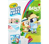 CRAYOLA- Perro Colour Wonder Bluey, páginas para Colorear sin desorden con 5 marcadores incluidos, impresión de Letras, Multicolor, Juego de 6 Piezas (752805)