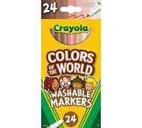 Crayola Colors Of The World Fine Line Washable Markers 24/Pk-