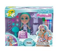 CRAYOLA Colour 'n' Style Mermaid Friends: Perla | Colorea y estiliza tu propia sirena, una y otra vez (incluye bolígrafos mágicos de borrado en seco) | Ideal para niños mayores de 3 años