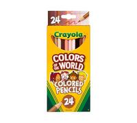 CRAYOLA Colours of the World - Lápices de madera en 24 colores especialmente diseñados para representar a personas de todo el mundo., Multicolor, 24 Unidad (Paquete de 1)