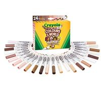 Crayola Rotuladores Colours of the World 58-7804 – 24 colores lavables tonos piel, desde 3 años
