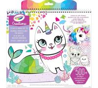 Crayola Creations - Set Stickers y Números, Juego de 15 Posters para Colorear y 6 Hojas de Pegatinas, a Partir de 8 Años, 04-6229