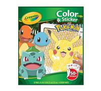 CRAYOLA - Album para Colorear con Pegatinas de Pokémon, 32 Páginas Divertidas y 4 Hojas de Pegatinas Incluidas, 04-2740G