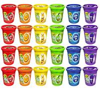 Crayola Dough, Silly Scents - Paquete de plastilina perfumada de 24 x 5 onzas en 6 colores y aromas | Paquete a granel de plastilina, premios para el aula, bolsas de recuerdos de fiesta, juguetes de