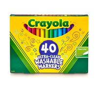 Crayola Fine Line marcadores; Ultra-Clean; Herramientas de Arte; 40 Brillante, Bold y Lavable