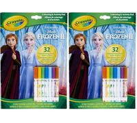 CRAYOLA - Frozen 2 Álbum de Actividades y para Colorear, 32 Páginas para Colorear y 7 Mini Rotuladores Lavables, 04-5900G (Paquete de 2)