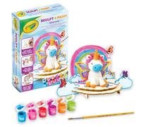 CRAYOLA - Juego Moldea y Pinta tu Unicornio, Arcilla de Modelar Autoendurecible, con Témperas y útiles para Decorar, Actividad Creativa y Regalo para Niños y Niñas, a Partir de 5 años, 04-0259