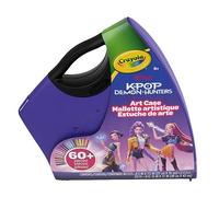 CRAYOLA K-Pop Demon Hunters Maletín Artístico con 20 Rotuladores, 40 Páginas para Colorear, 3 Pósters y 3 Hojas de Pegatinas, 8+