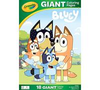 CRAYOLA Libro gigante para colorear Bluey | 18 páginas de Bluey Colouring Fun | Incluye 100 pegatinas | Ideal para niños a partir de 3 años