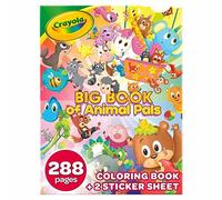 Crayola Libro para colorear, libro grande de amigos de animales, 288 páginas para colorear, regalo para niños, edad 3, 4, 5, 6