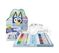 CRAYOLA - Maletín Bluey para Colorear con Pegatinas, Set con rotuladores, Páginas para Colorear, Pegatinas, 45 Piezas, Regalo Creativo para Niños, a Partir de 5 años, 04-0784