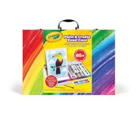 CRAYOLA - Maletín de Pinturas para Niños con Caballete, Kit de Pintura con Témperas, Acuarelas, Lápices, Ceras y Pinceles, Colores Variados, Set de +65 Unidades, Apto para Niños a Partir de 4 Años