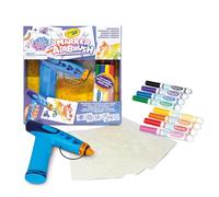 CRAYOLA Marker Airbrush - Aerógrafo Creativo para niños con 8 rotuladores Lavables y 5 Plantillas - Juguete Educativo para Actividades artísticas, a Partir de 6 años, 74-7696