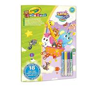 Crayola Mini Kids - Álbum con 18 Páginas para Colorear de Tamaño Maxi y 4 Rotuladores Lavables, Actividad Creativa para Niños a Partir de 24 Meses, 25-1045G