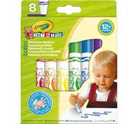 CRAYOLA Mini Kids - Set de 8 Rotuladores Lavables, Segura Punta Redondeada, Ideal para la Primera Infancia - Edad Recomendada: 12 Meses, 8324