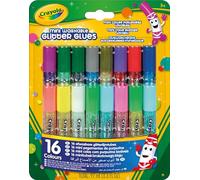 CRAYOLA - Pegamento con Purpurina en Tubo, Lavable, 16 Colores Surtidos, para la Escuela y el Tiempo Libre, 69-4200