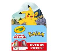 Crayola Pokemon Art Kit para nios (45pcs) Pokemon Coloring Page Page Pokemon Stickers for Kids Pokemon Toys Resaje de vacaciones 4+