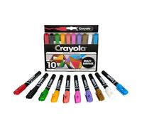 Crayola Rotuladores Acrílicos Punta Redonda 10 uds, Set Colores Acrílicos para Adultos, Papel, Madera, Lienzo, Piedras, Vidrio, 14+