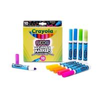 CRAYOLA - Rotuladores Neon, Set 10 Colores Brillantes, para Niños a Partir de 3 años, para Arte y Creatividad, 58-8746