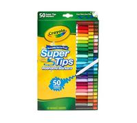 CRAYOLA Rotuladores para Niños, Set de 50 Rotuladores Lavables Supertips, No Tóxico, Apto para Niños a Partir de 3 Años, Multicolor, 50 Unidad (Paquete de 1)