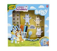 Crayola Scribble Scrubbies Deluxe Bluey Playset (3 unidades), kit de arte y manualidades para niños pequeños, calcomanías lavables, juguetes azules, regalo para colorear para niños, a partir de 3 años