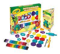 CRAYOLA- Set Crea y Moldea, Juego de 50 Piezas de Plastilina y Accesorios para Modelar, Regalo y Actividad Creativa, A Partir de 5 Años, 57-0321