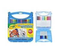 Crayola: Set de arte portátil con rotuladores lavables y hojas para colorear - 65 piezas.