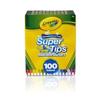 CRAYOLA - Rotuladores para Niños, Set de 100 Rotuladores Lavables Supertips, No Tóxico, Apto para Niños a Partir de 3 años