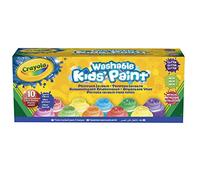 Crayola - Témperas lavables Efectos Especiales - Purpurina, Neón y Metalizado - 10 x 59 ml