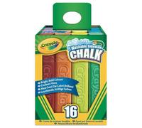 CRAYOLA - Tizas de Colores Tamaño Maxi para Dibujar en Asfalto, Colores Variados, Set de 16 Unidades, No Tóxico, Apto para Niños a Partir de 4 Años