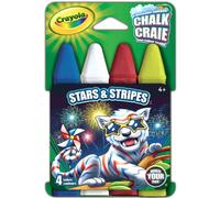 CRAYOLA Washable Sidewalk Chalk 4/Pkg-Stars And Stripes