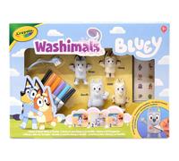 Crayola - Juego Washimals Bluey 4 mascotas, 6 rotuladores lavables, pegatinas y cepillo 74-0253