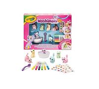 Crayola - Kit de actividades Washimals Pets para colorear y bañar animales bebés con pegatinas en colores pastel ㅤ